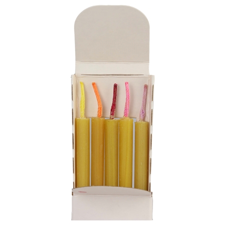 Birthday candles beeswax 5pcs red