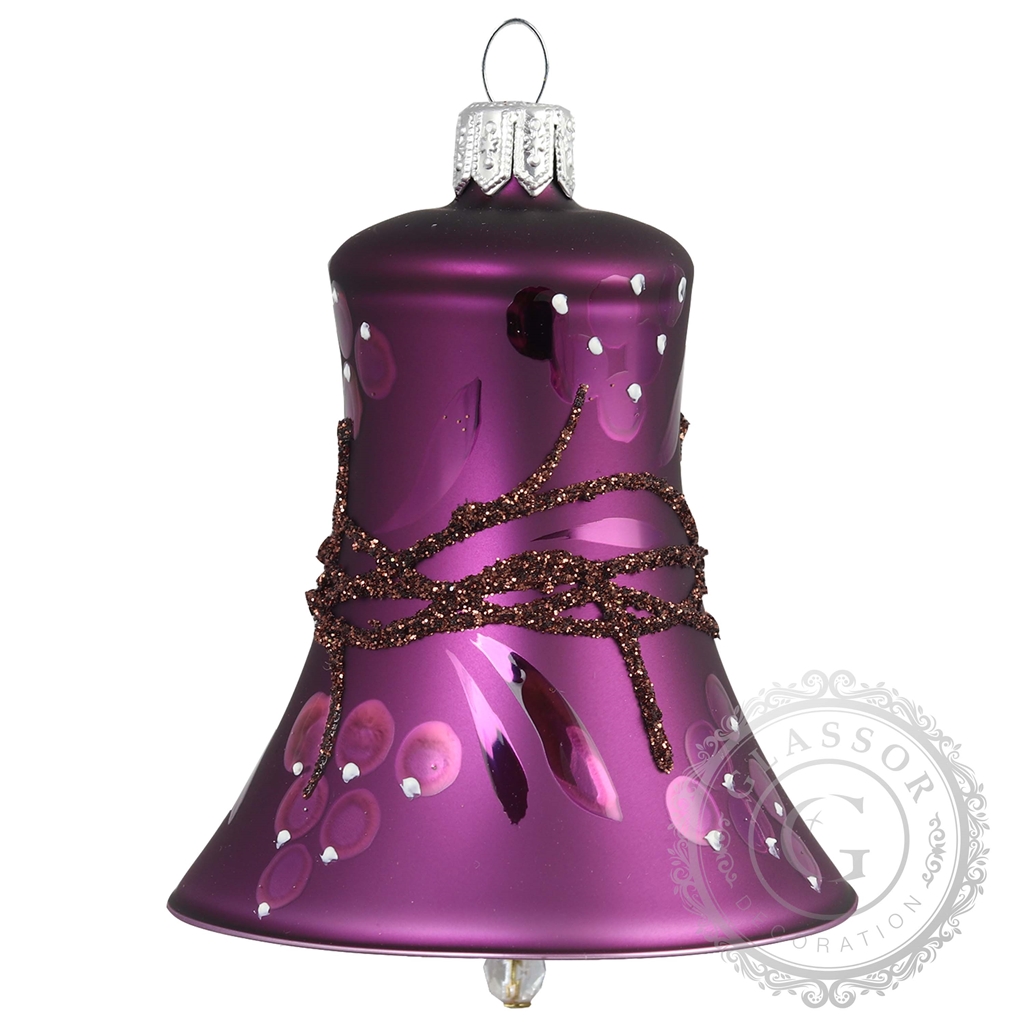 Purple Christmas bell with décor matt finish
