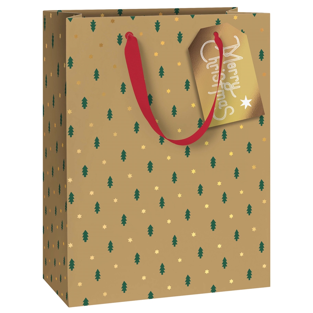 Large gift bag with tree motif