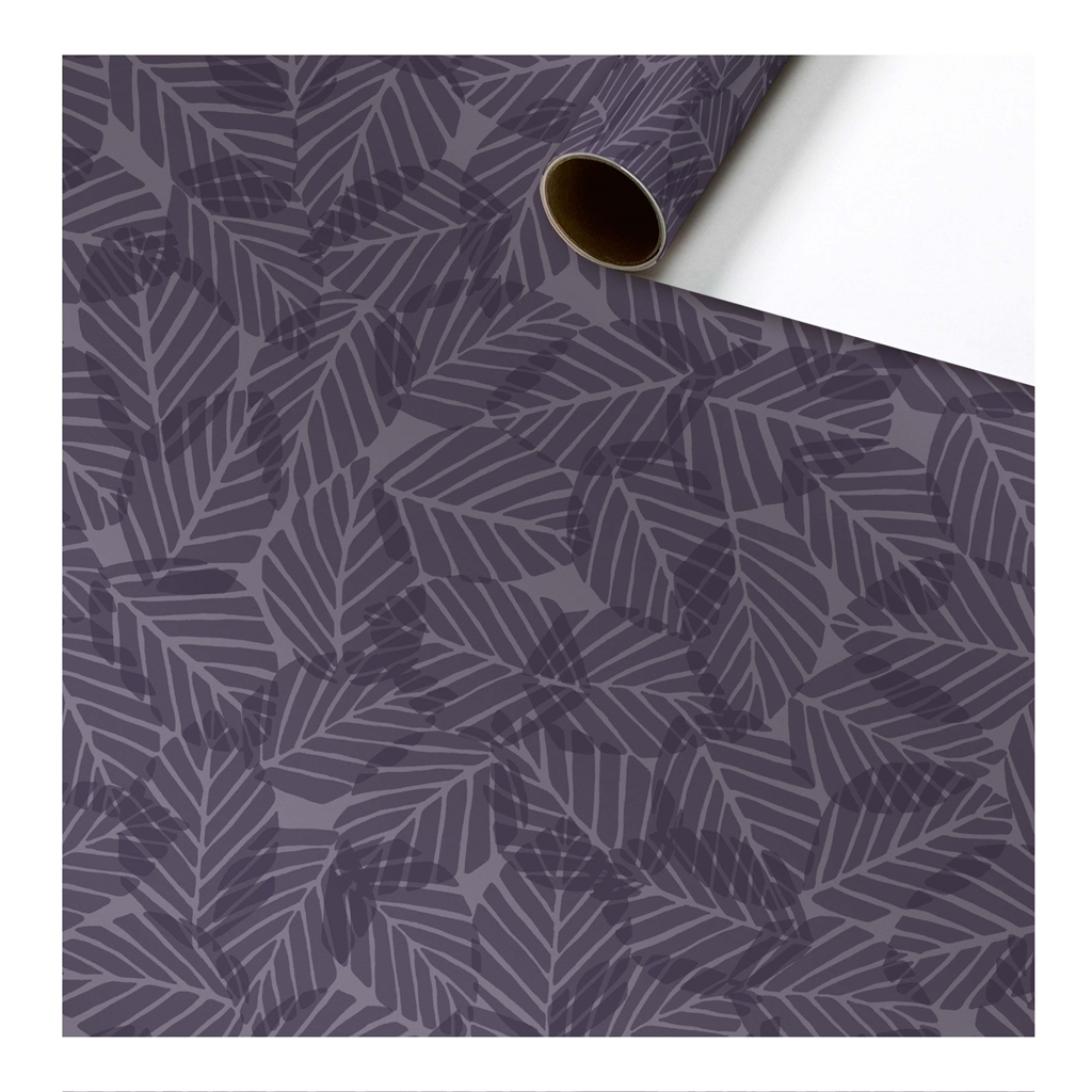 Purple gift paper leaf decor