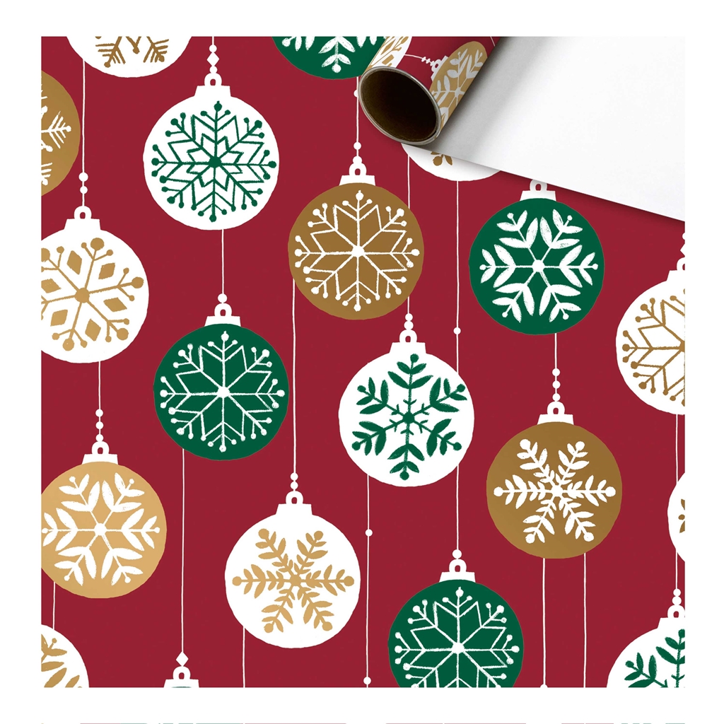 Gift paper with painted ornaments