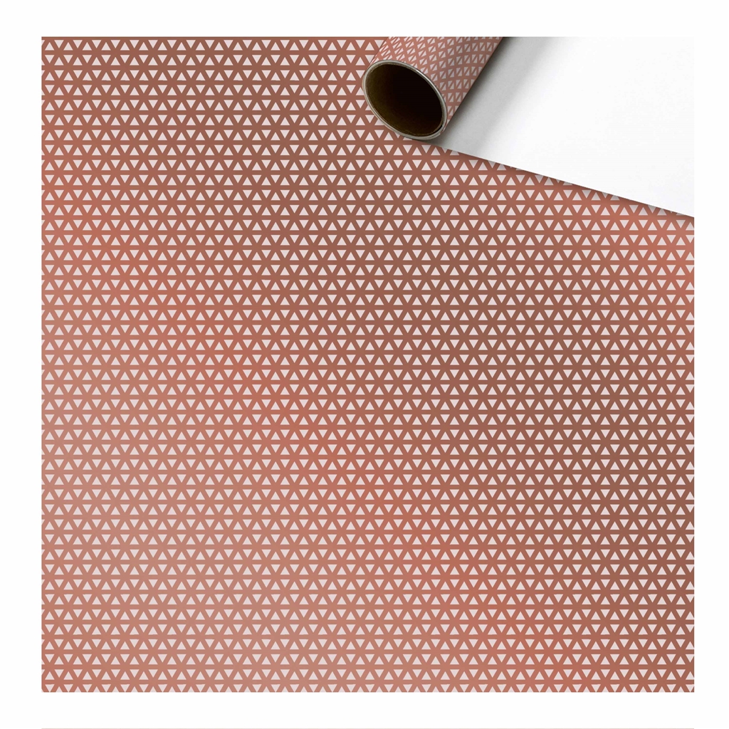 Gift paper pink-gold geometric pattern