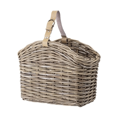 Rattan basket with loop handles