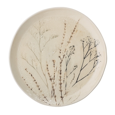 Plate with twigs illustration