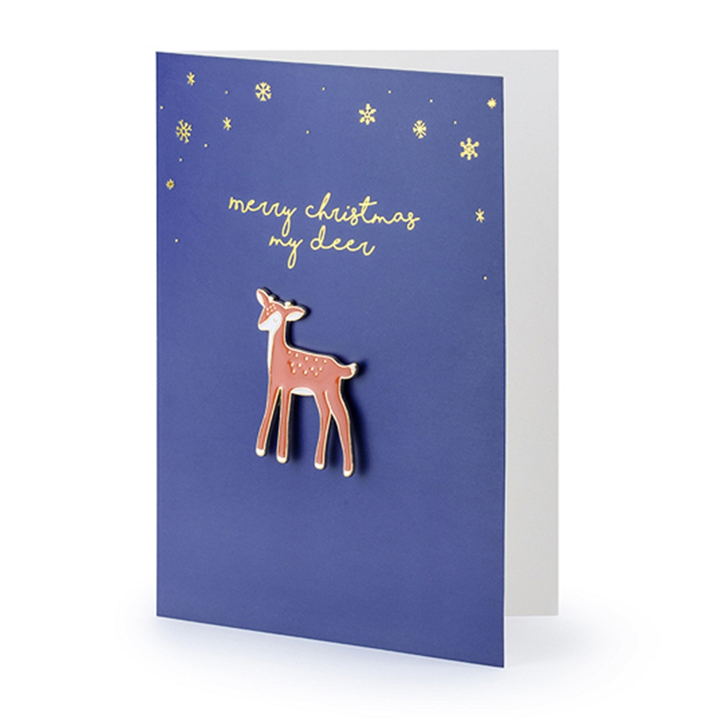 Gift card with small deer pin
