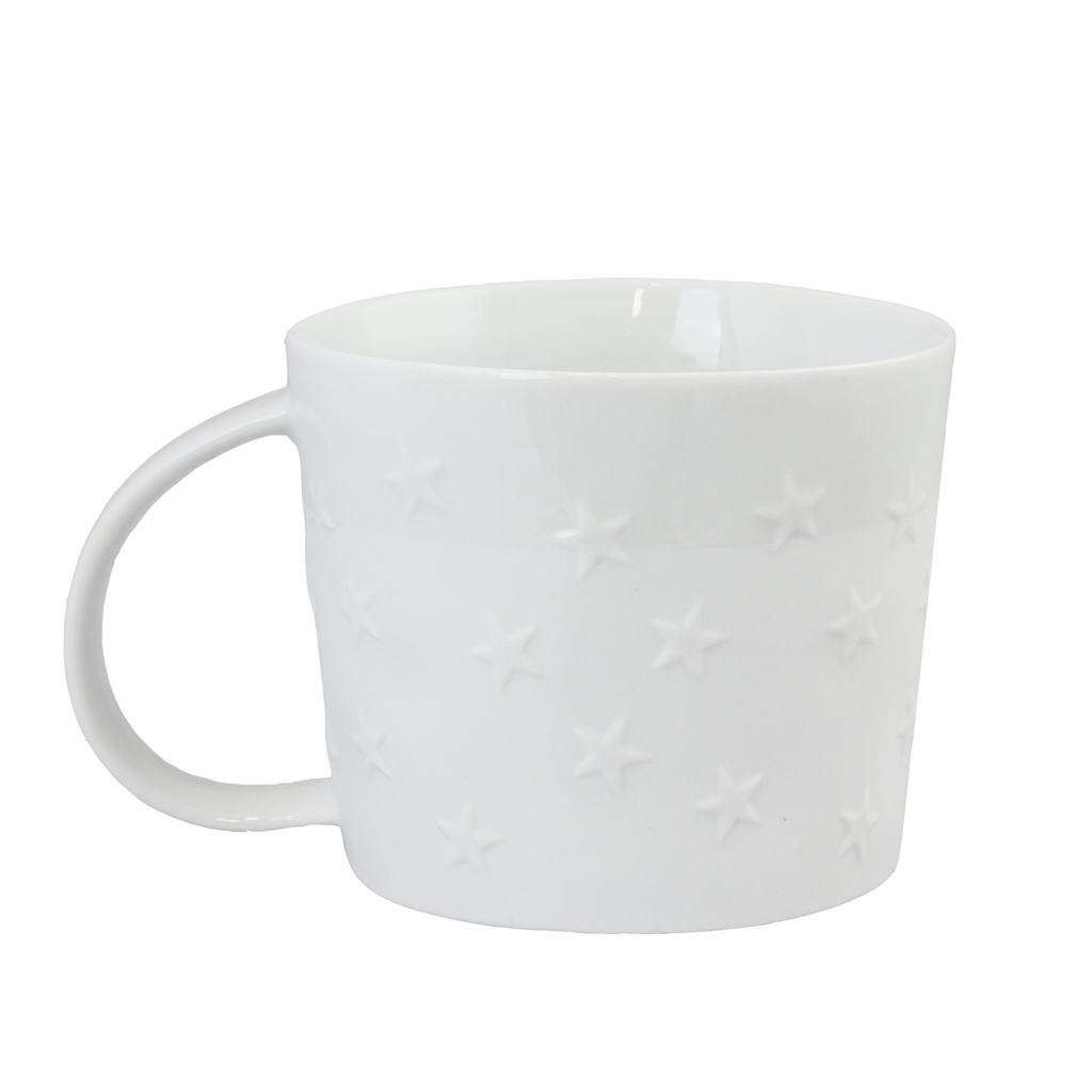 Porcelain mug with starry sky motif