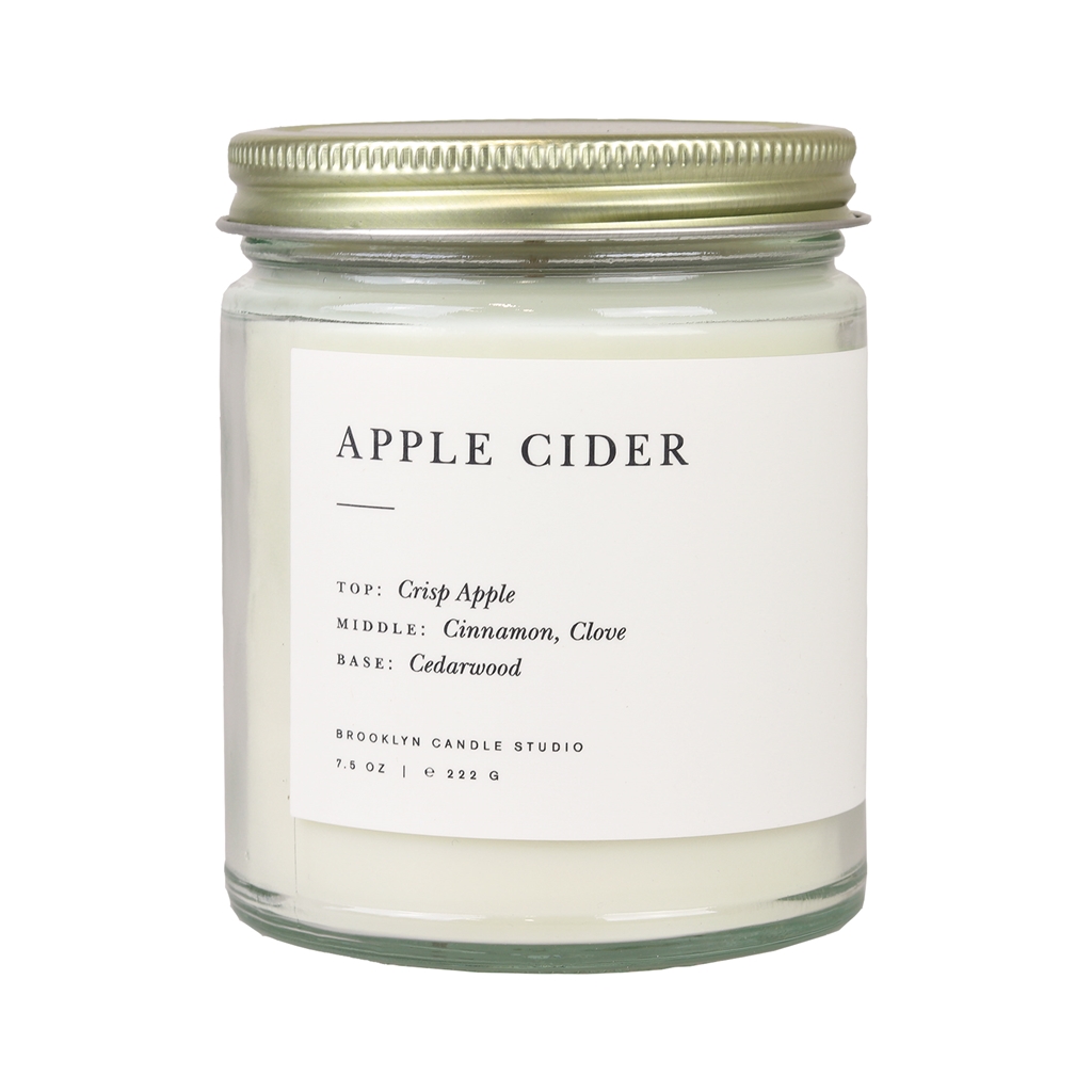 Scented candle in a glass jar Apple Cider