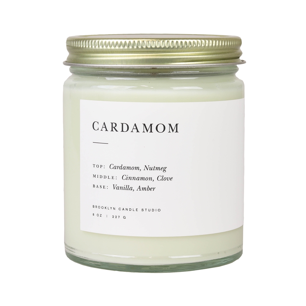 Scented candle in a glass jar Cardamom