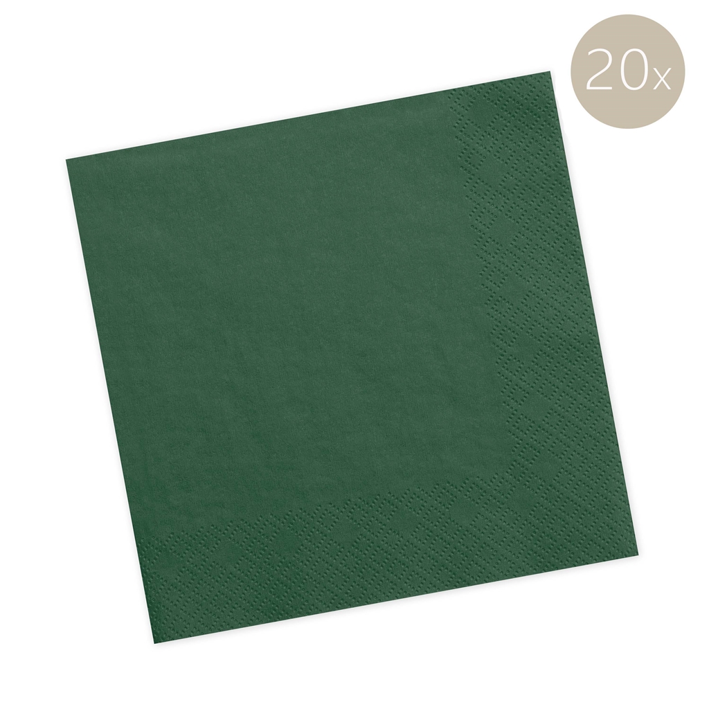 Diner napkins bottle green