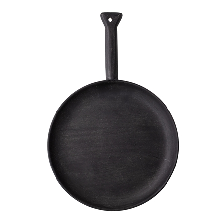 Wooden serving pan black