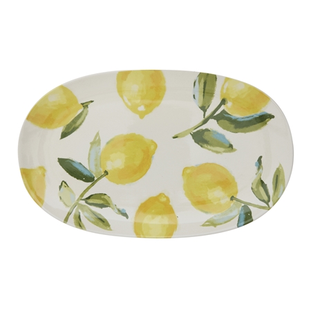 Serving plate lemon motif