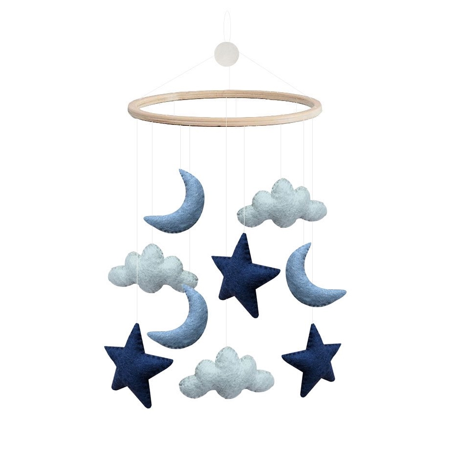 Baby crib mobile night sky