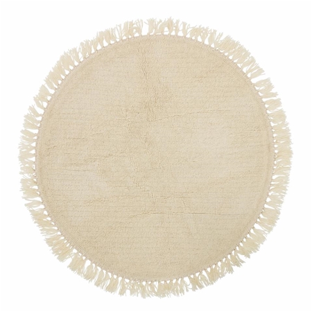 Round wool carpet
