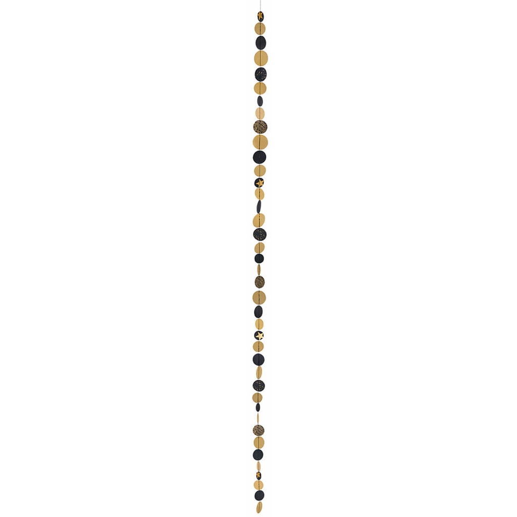 Decorative garland golden black