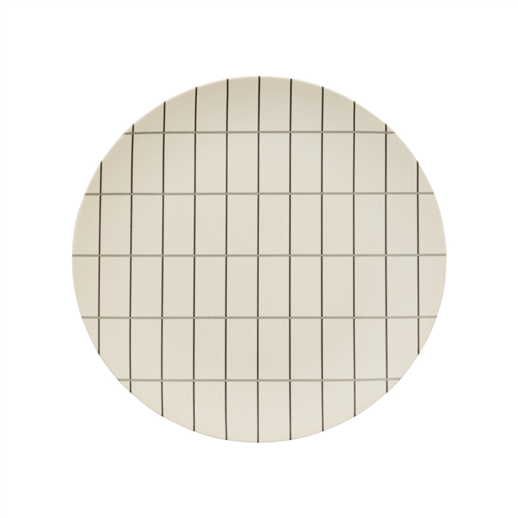 Wood fiber plate with grid