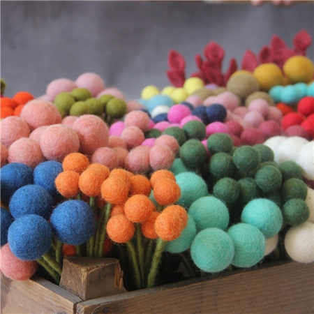 Felt flower large turquoise