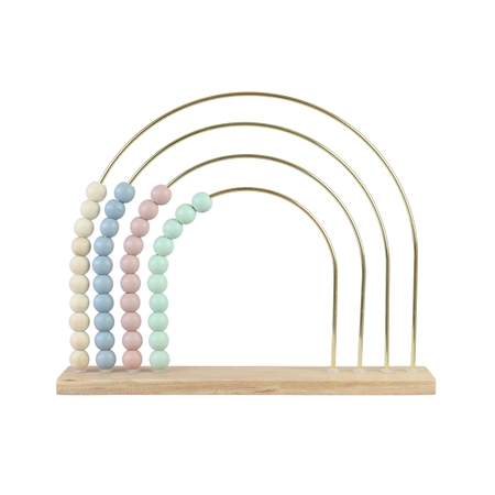 Wooden abacus pastel rainbow