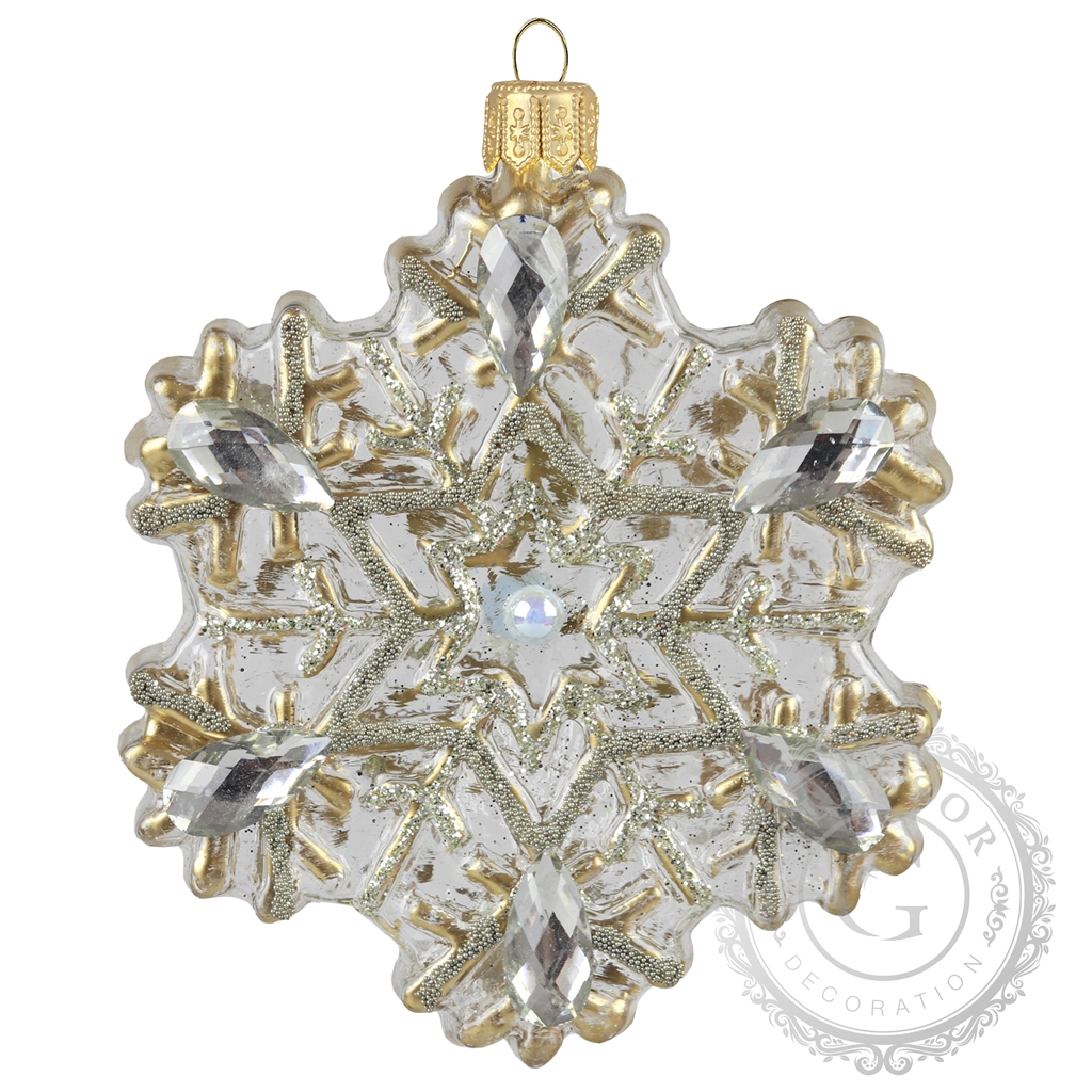 Snowflake transparent with rhinestones