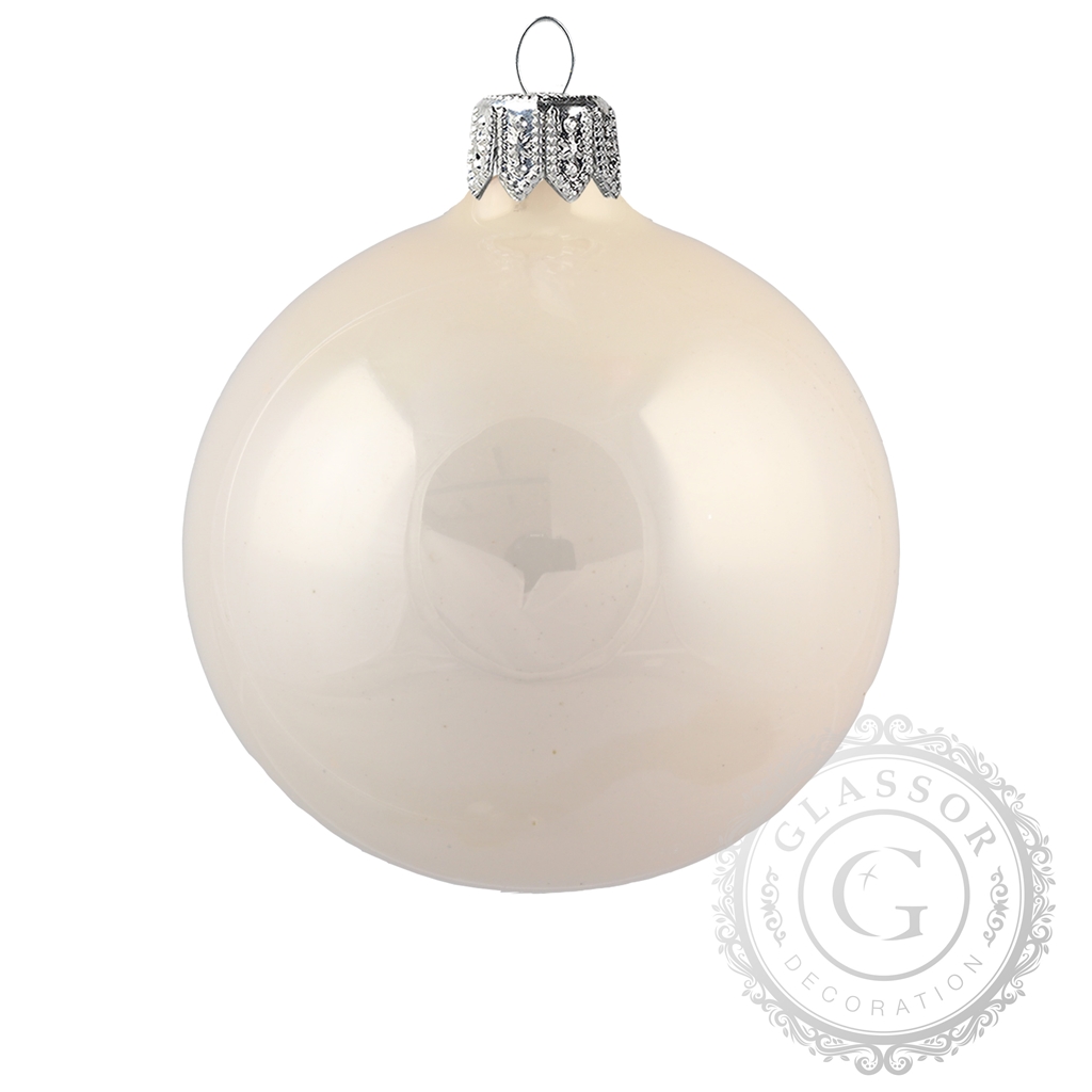 Cream glass bauble