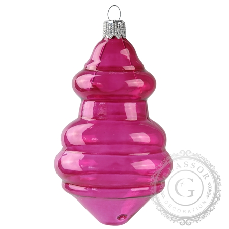 Pink glass spinning top
