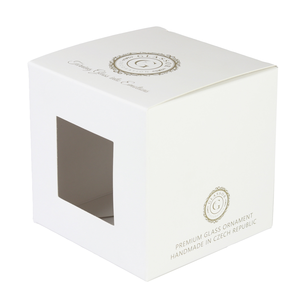 White gift box for ornaments with 6cm diameter