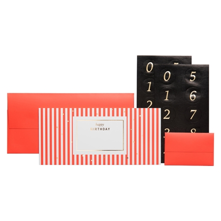 Cash envelope with numbers Happy birthday