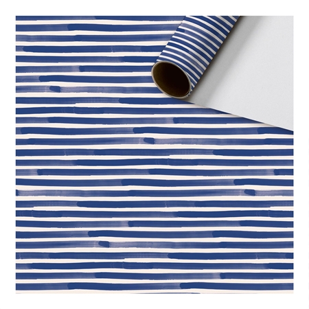 Wrapping paper blue stripes