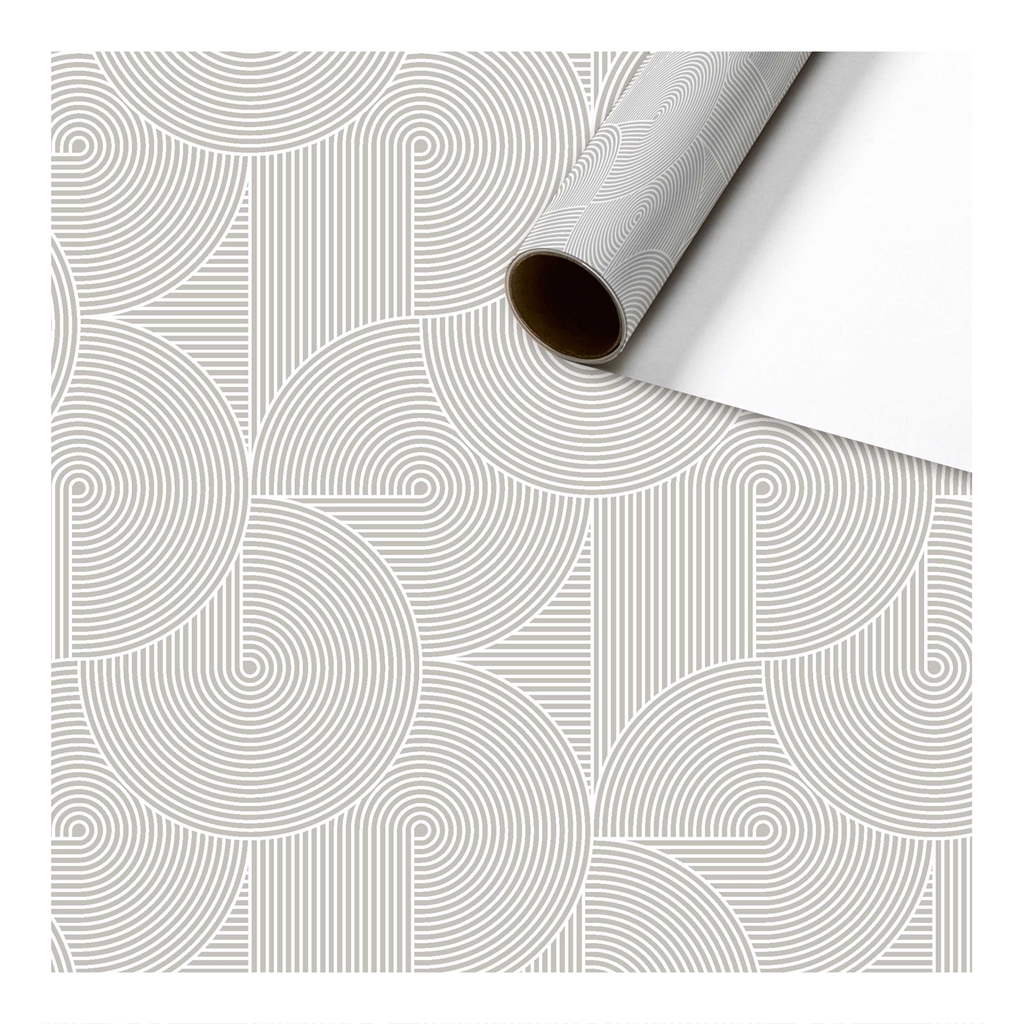 Beige cream wrapping paper with geometric ornaments