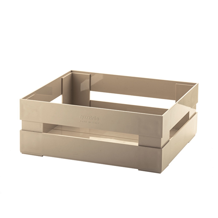 L storage crate beige