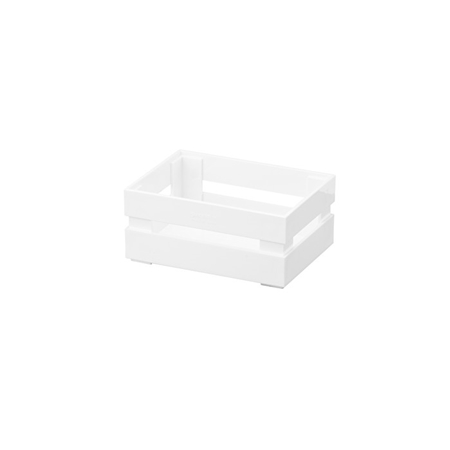 S storage crate white
