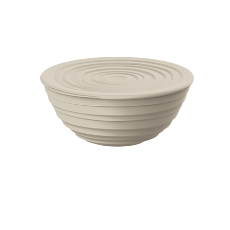 Beige bowl with lid