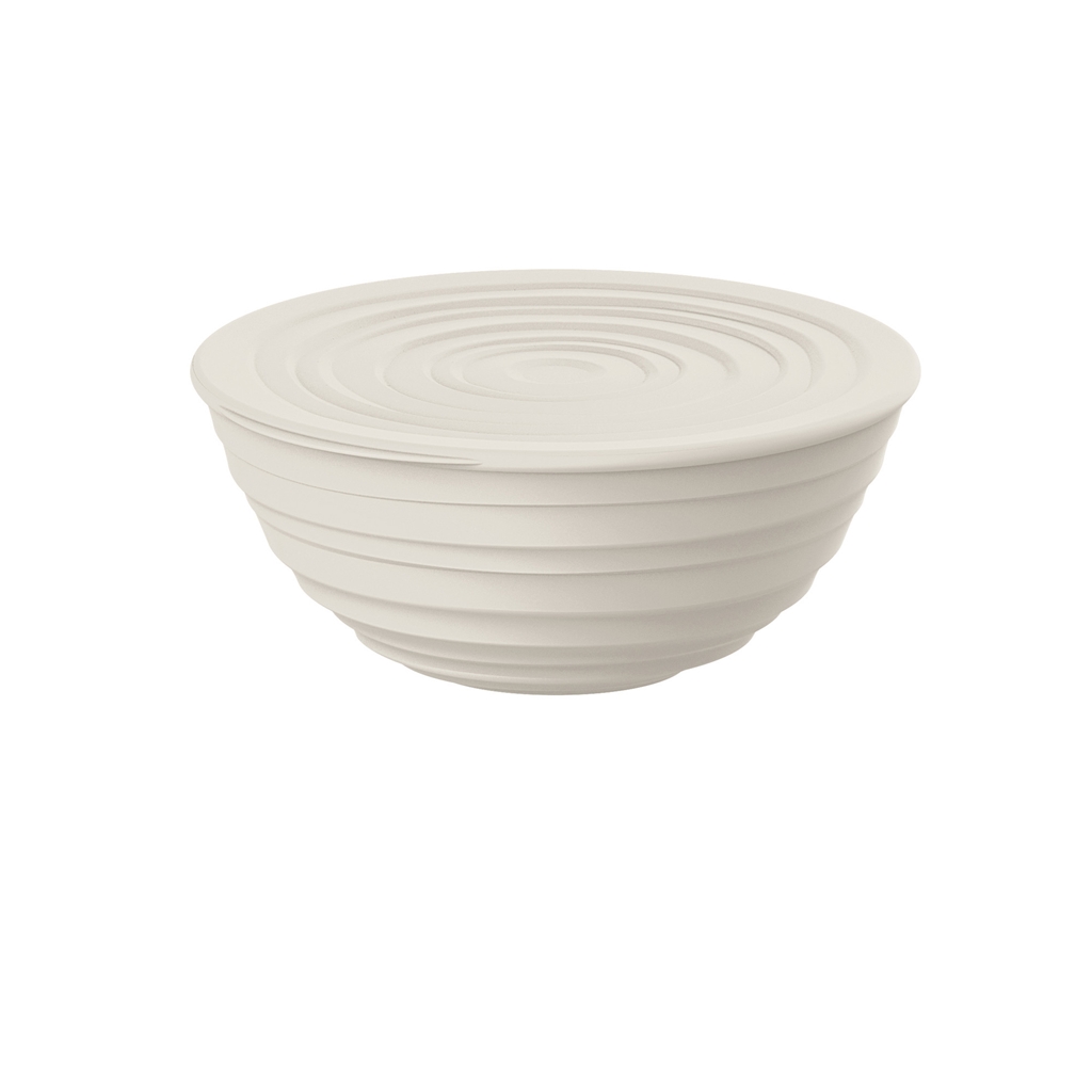 White bowl with lid