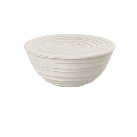 White bowl with lid