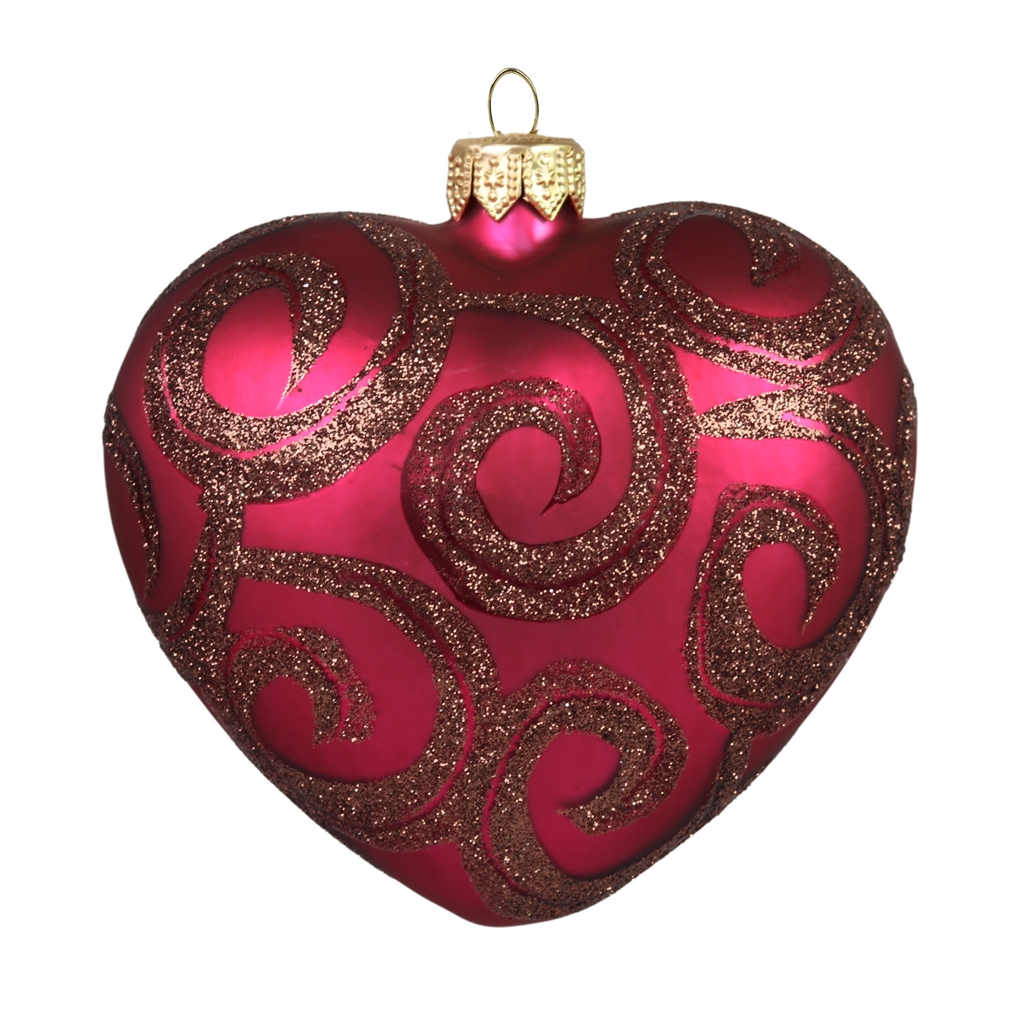 Christmas burgundy heart