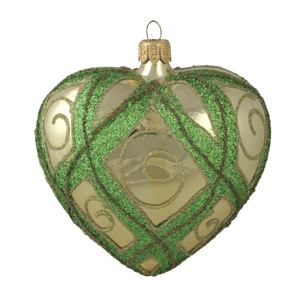 Green-gold christmas heart