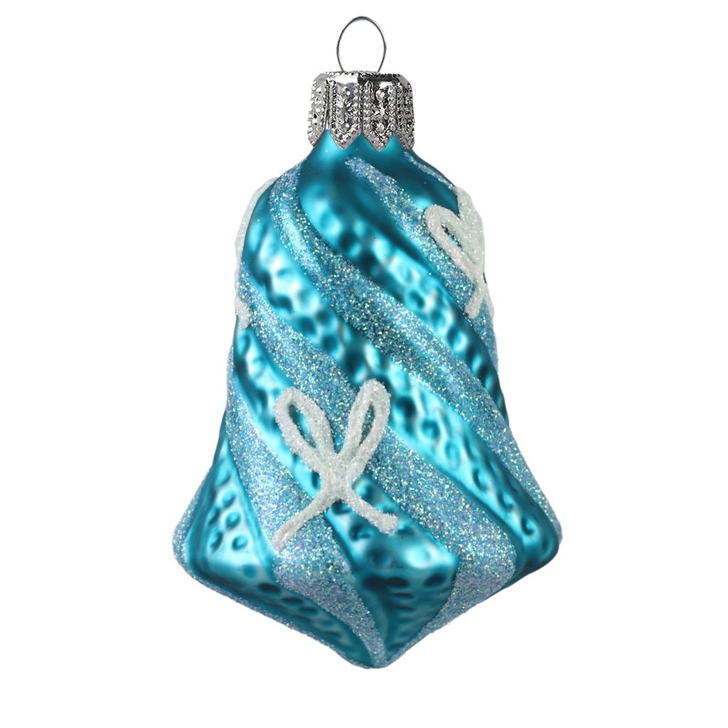 Christmas turquoise bell with bows