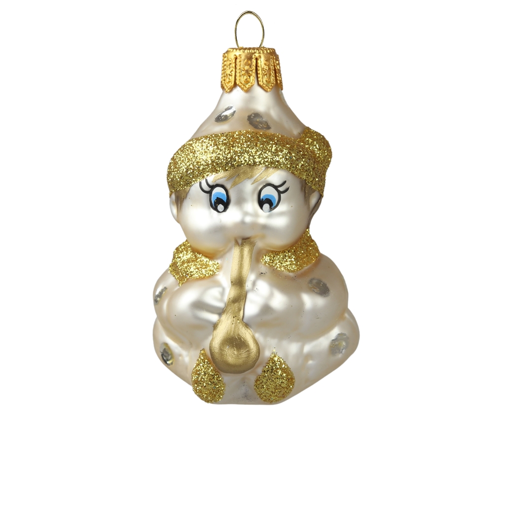 Christmas golden elf figurine