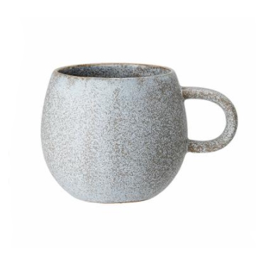 Ceramic glazed mug gray-blue