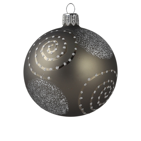 Christmas ornament gray with spiral