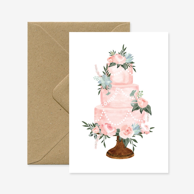 Wedding cake gift card