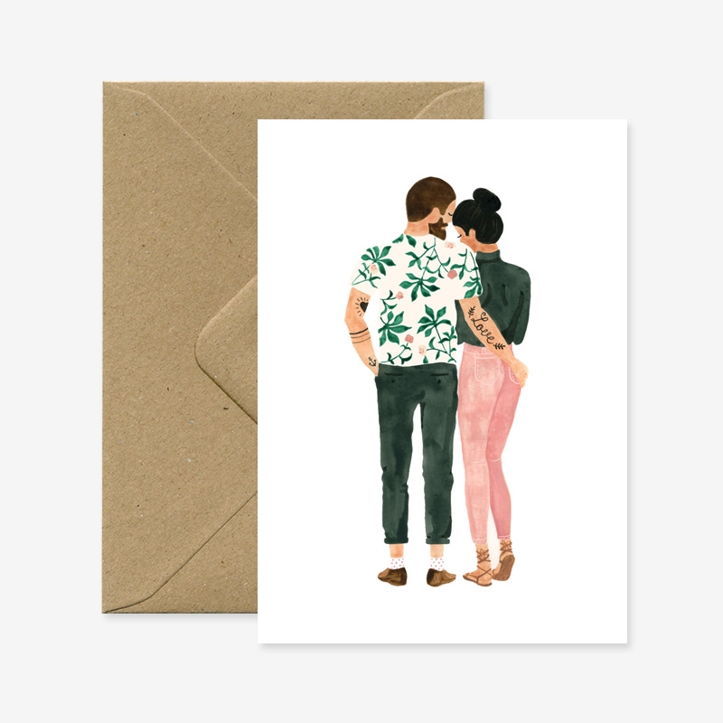 Gift card love couple