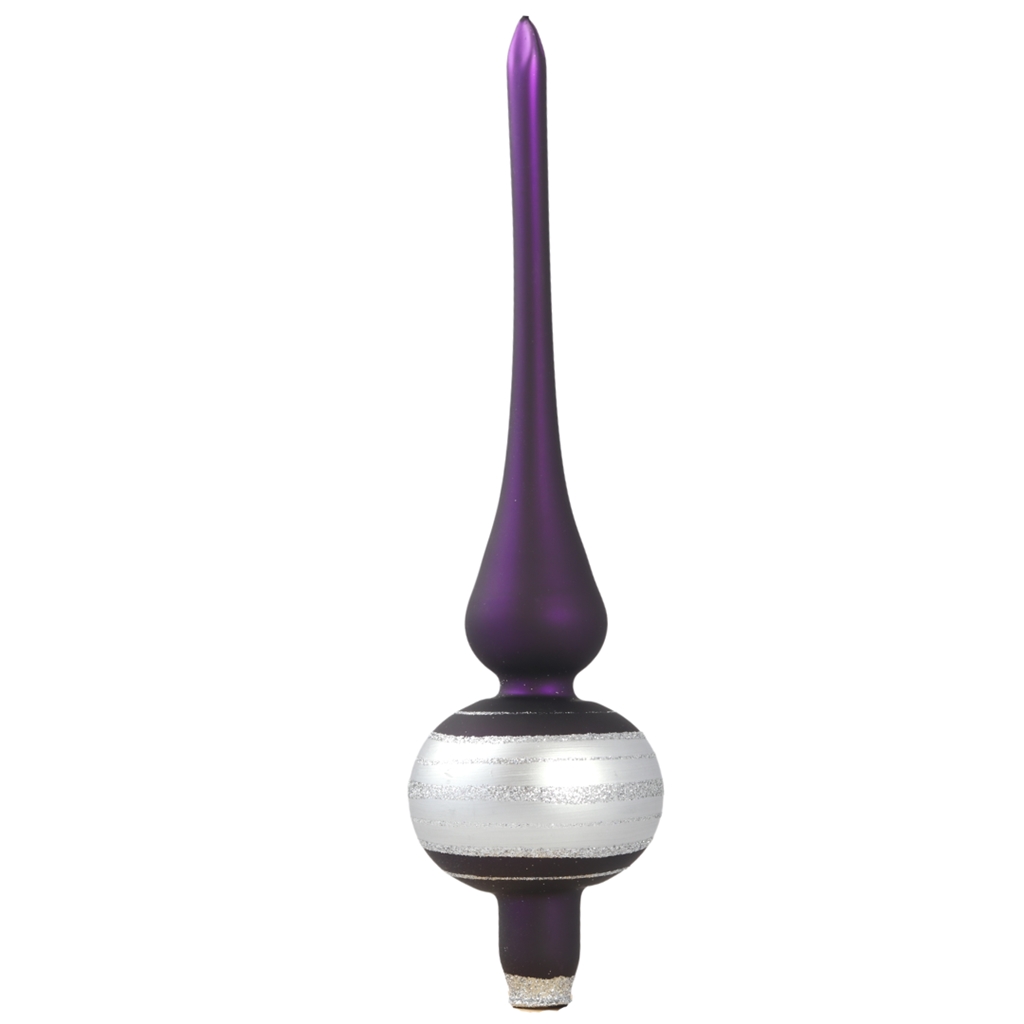 Christmas glass tree topper purple