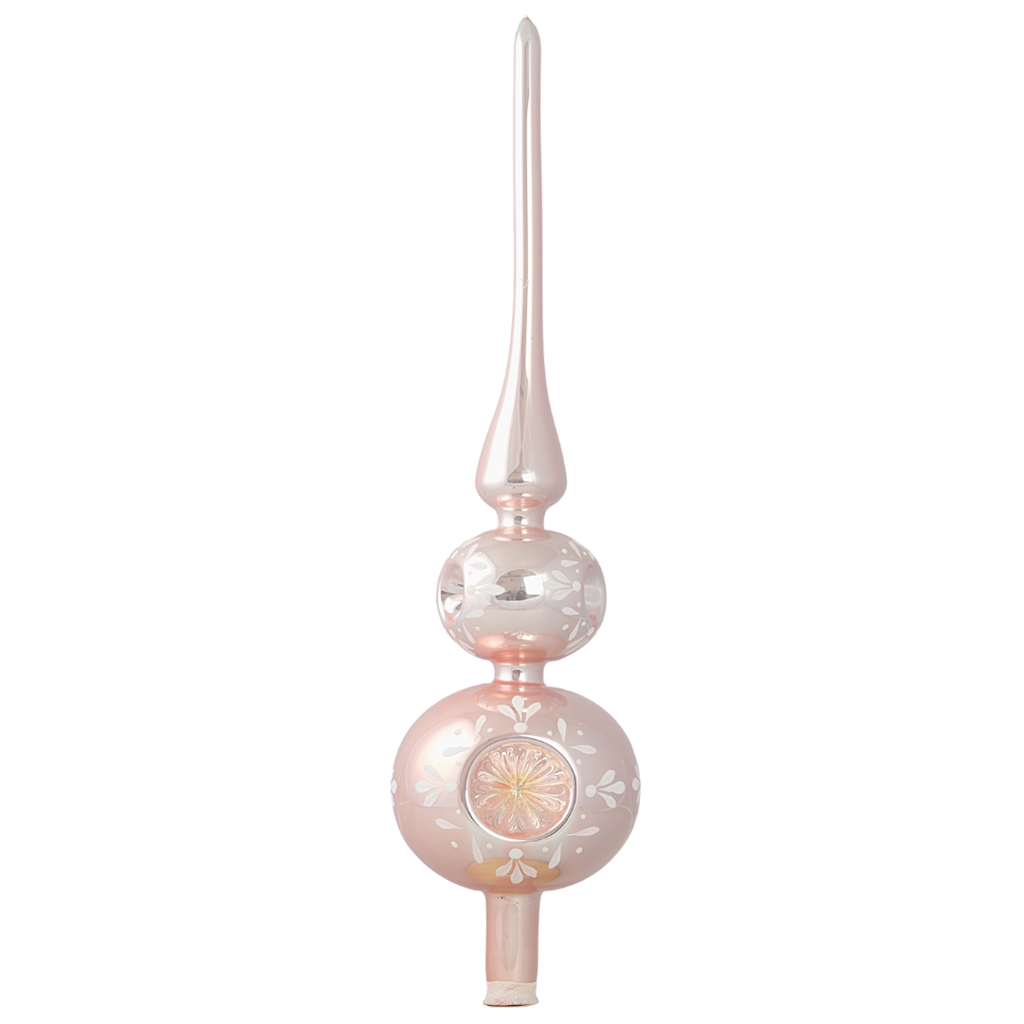 Pearl pink tree topper with reflectors