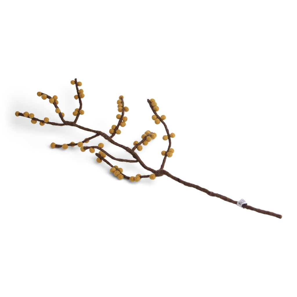 Felt twig yellow holly