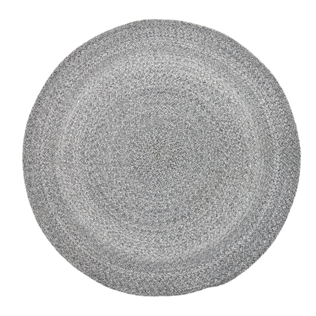 Round gray rug