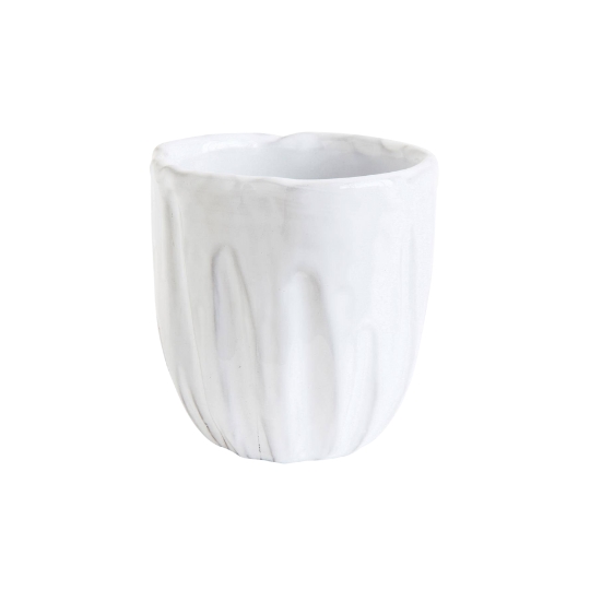 White terracotta cup