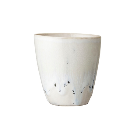 Ceramic mug with dripping glaze