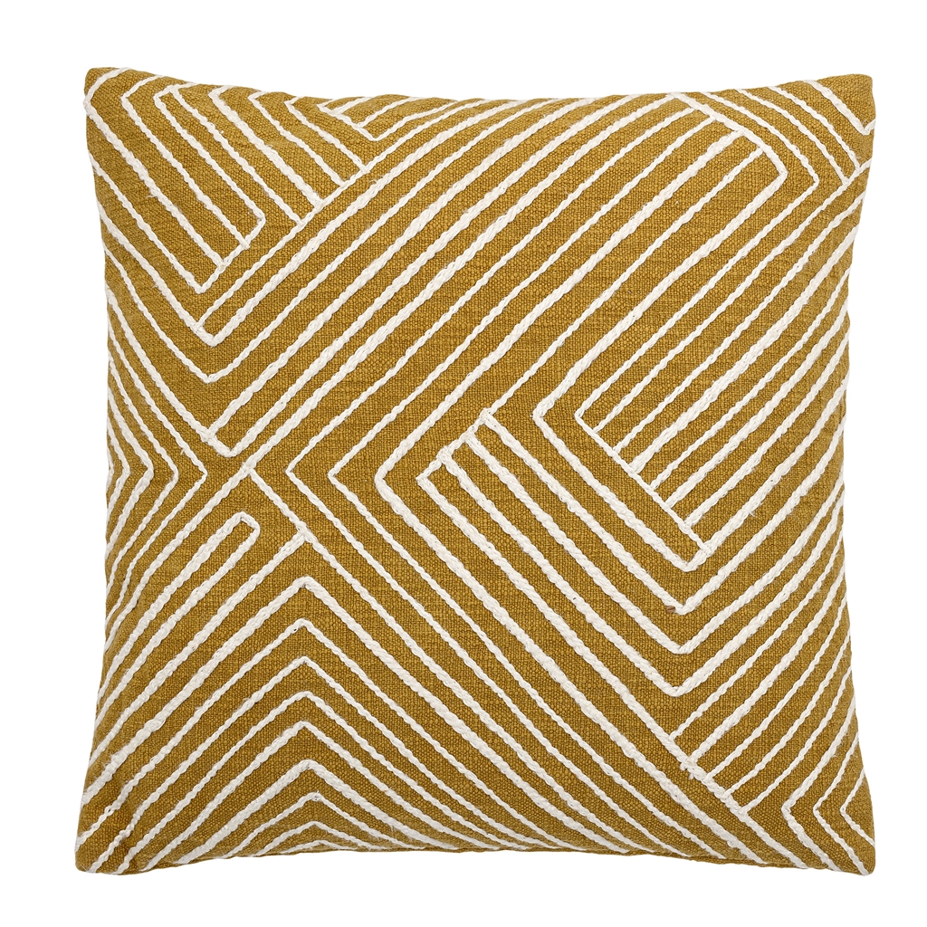 Yellow cotton cushion