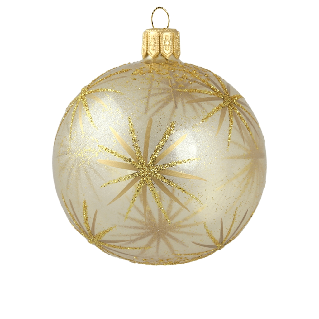 Transparent ball with golden stars décor