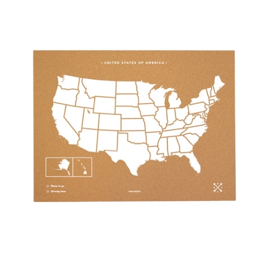 Cork board USA map size XL DecorbyGlassor.cz